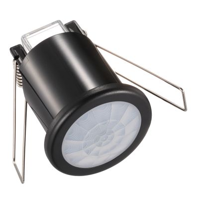 HOFTRONIC™ PIR bewegingssensor met schemerschakelaar 360° bereik 8 meter Maximaal 800 Watt IP20 inbouw kleur zwart