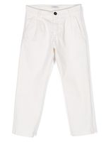 Paolo Pecora Kids pantalon en coton à plis - Blanc