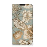 Smart Cover voor Apple iPhone 14 Plus Vintage Bird Flowers - thumbnail