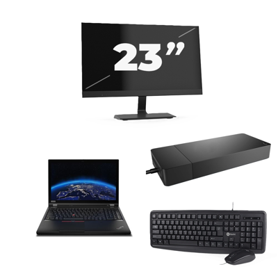 Lenovo ThinkPad P53 - Intel Core i7-9e Generatie - 15 inch - 8GB RAM - 256GB SSD - Windows 11 Home + 1x 23 inch Monitor Lenovo ThinkPad P53 - Intel Core i7-9e Generatie - 15 inch - 8GB RAM - 256GB SSD - Windows 11 Home + 1x 23 inch Monitor