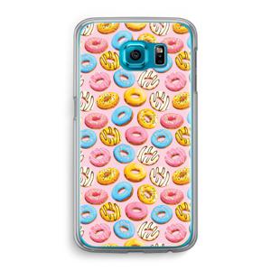 Pink donuts: Samsung Galaxy S6 Transparant Hoesje