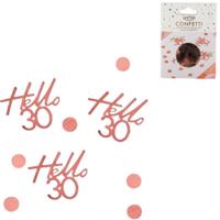 Ginger Ray tafelconfetti hello 30 rozé goudkleurige 13 gr | 30 stuks