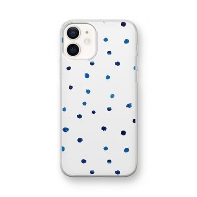 Blauwe stippen: iPhone 12 mini Transparant Hoesje