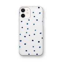 Blauwe stippen: iPhone 12 mini Transparant Hoesje