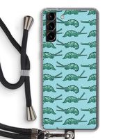 Kroko: Samsung Galaxy S21 Plus Transparant Hoesje met koord