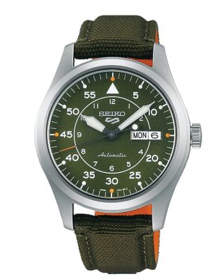 Seiko SRPH29K1 Seiko 5 Sports Horloge Automaat staal-nylon groen