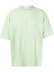 Sunnei t-shirt à motif monogrammé en relief - Vert