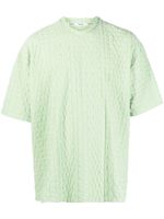 Sunnei t-shirt à motif monogrammé en relief - Vert