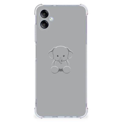 Samsung Galaxy A05 Stevig | Bumper Hoesje | Grijs Baby Olifant Samsung Galaxy A05 Stevig | Bumper Hoesje | Grijs Baby Olifant