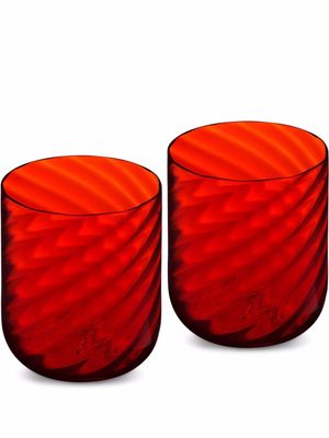 Dolce & Gabbana lot de deux verres Murano soufflés à la main - Rouge