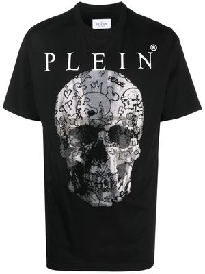 Philipp Plein t-shirt à imprimé tête de mort - Noir