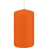 1x Oranje cilinderkaarsen/stompkaarsen 6 x 12 cm 40 branduren