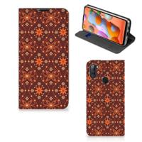 Samsung Galaxy M11 | A11 | Hoesje met Magneet | Batik Brown