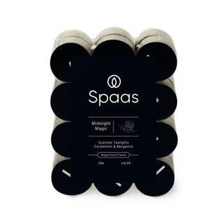 Spaas geurtheelichten blokverpakking x24 4,5u - midnight magic