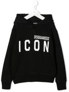 DSQUARED2 KIDS hoodie à logo Icon imprimé - Noir