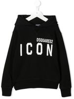 DSQUARED2 KIDS hoodie à logo Icon imprimé - Noir