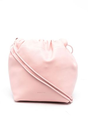 Jil Sander sac porté épaule à logo embossé - Rose Jil Sander sac porté épaule à logo embossé - Rose