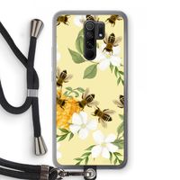 No flowers without bees: Xiaomi Redmi 9 Transparant Hoesje met koord