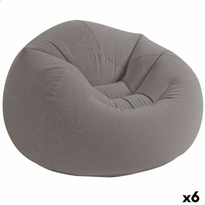 Opblaasbare stoel Intex Grijs 107 x 69 x 104 cm (6 Stuks)