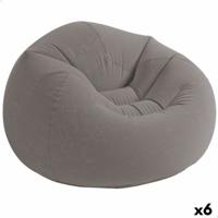 Opblaasbare stoel Intex Grijs 107 x 69 x 104 cm (6 Stuks)