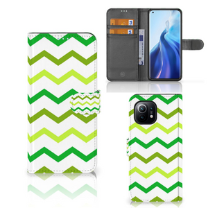 Xiaomi Mi 11 Telefoon Hoesje Zigzag Groen