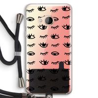 Eye pattern #2: HTC U Play Transparant Hoesje met koord