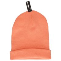 Basic dames/heren beanie wintermuts 100% soft Acryl in kleur lichtroze/perzik