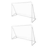 VidaXL Voetbalgoals 2 st 240x90x150 cm staal