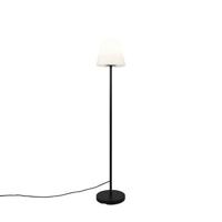 QAZQA Buiten vloerlamp zwart met witte kap IP65 25 cm - Virginia - thumbnail