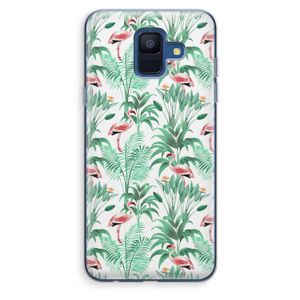 Flamingo bladeren: Samsung Galaxy A6 (2018) Transparant Hoesje
