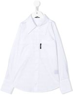 Balmain Kids chemise à patch logo - Blanc