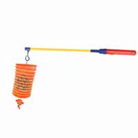 Aziatische lampion 21 cm - rood - met LED lampionstokje - setje - Lampionnentocht - Sint Maarten