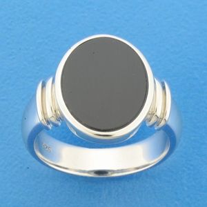 TFT Ring Onyx Zilver Gerhodineerd