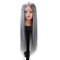 Praktijk disc haar gevlochten mannequin hoofd pruik styling trimmen hoofd model (grijs)