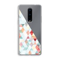 Gekleurde driehoekjes pastel: OnePlus 8 Transparant Hoesje