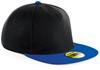 Beechfield CB660 Original Flat Peak Snapback Cap - Black/Bright Royal - One Size