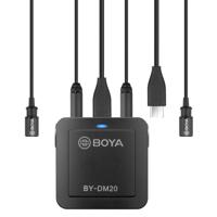 BOYA BY-DM20 Dual-Channel Recording Lavaliermicrofoon voor iPhone/Android (type-C)/laptop (zwart)