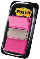 Post-it index standaard, ft 24,4 x 43,2 mm, houder met 50 tabs, roze - thumbnail