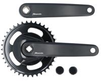 Crankstel 38T Miranda Delta 170mm crankarm - met disc 9.5cm - zwart