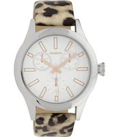 OOZOO Timepieces Horloge Light Leopard Wit | C9795 - thumbnail