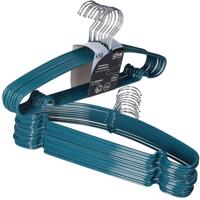 5Five Kledinghangers - Voordeelset van 30x stuks - metaal - blauw - 39 x 19 cm