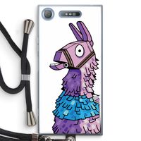 Lama: Sony Xperia XZ1 Transparant Hoesje met koord