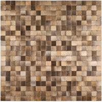 Zelfklevende Gouden Mozaïektegels Quadra - Luxe en Eenvoudige Installatie