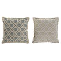 Kussen Home ESPRIT Blauw Beige 45 x 10 x 45 cm (2 Stuks)