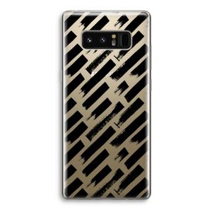 Zwarte vegen: Samsung Galaxy Note 8 Transparant Hoesje