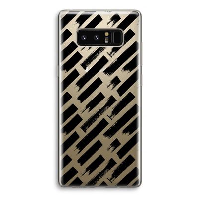 Zwarte vegen: Samsung Galaxy Note 8 Transparant Hoesje