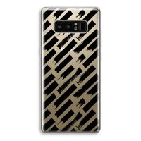 Zwarte vegen: Samsung Galaxy Note 8 Transparant Hoesje