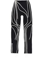 Ottolinger pantalon évasé à liserés contrastants - Noir