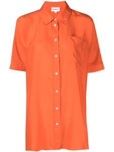 P.A.R.O.S.H. chemise en soie à manches courtes - Orange