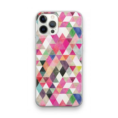 Gekleurde driehoekjes: iPhone 12 Pro Max Transparant Hoesje